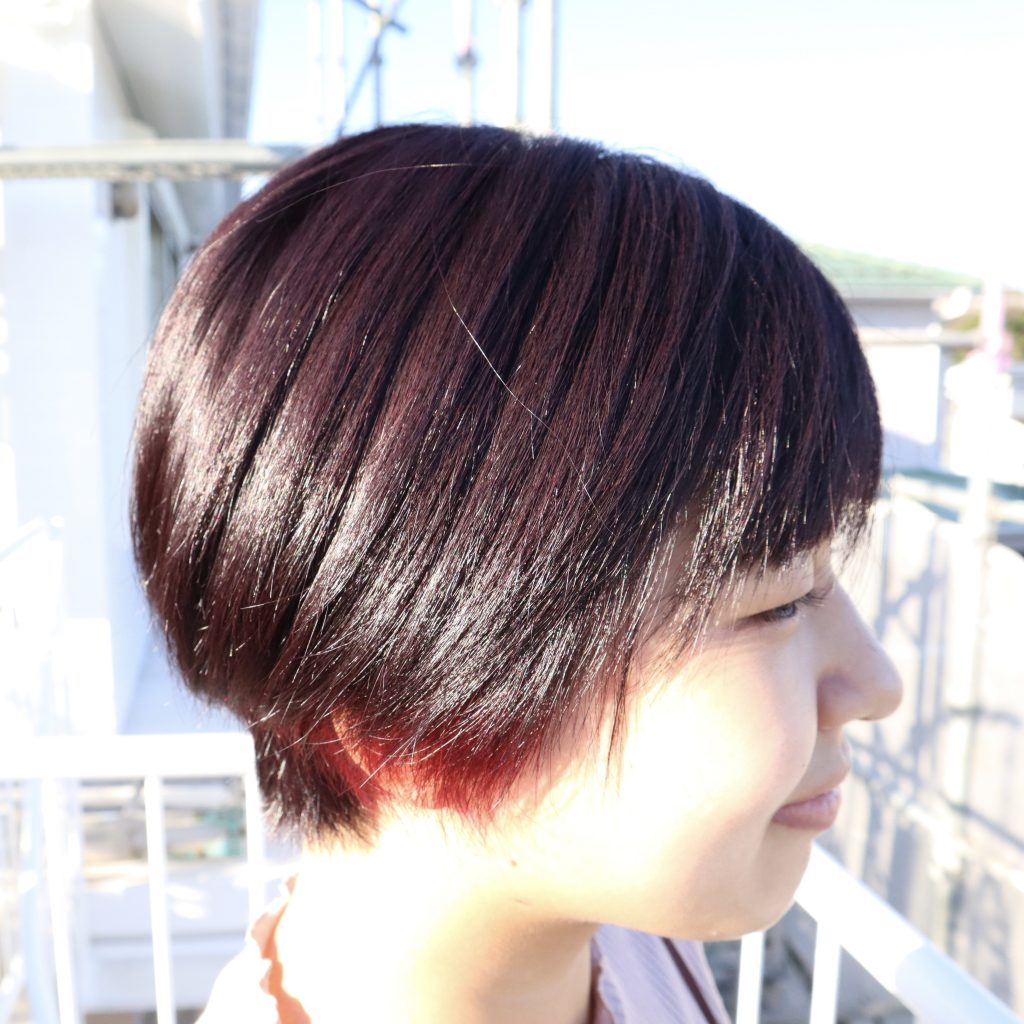 ショートヘアにもインナーカラー